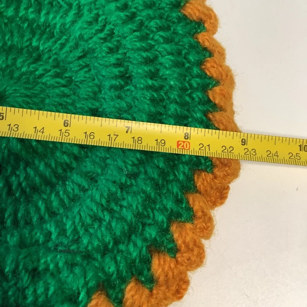 Vintage Wall Hanging Hand‎ Crochet Doll Face Potholder Pocket